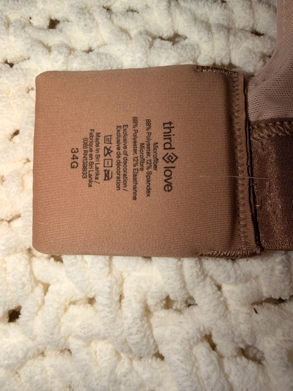 ThirdLove Pink and Brown Wireless Everyday Support Bra - Picture 3 of 4